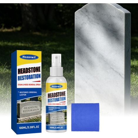 Grabsteinreiniger, Rissfüller, Oberflächenpolierer, Wetterschutzmittel, Steinreiniger – Reiniger 100 ml1 + Tuch1 -- BIEMMEDUE (1/5)