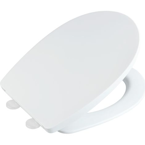 WENKO WC-Sitz Tilos, Toilettensitz mit Absenkautomatik, WC-Deckel mit Fix-Clip Hygiene Befestigung