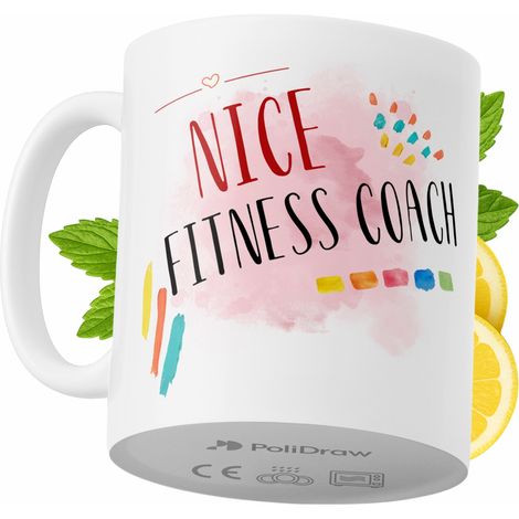 Lustige Kaffeetasse mit witzigem Textdesign für Fitnesstrainer – ideal für Geburtstage, Namenstage und Feiertage. Hochwertige Tasse für besondere Anlässe, ob im Büro oder zu Hause. Farbe: Weiß, 330 ml
