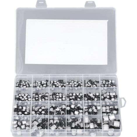 400 Stück SMD Kondensatoren Elektrolytkondensatoren Aluminium SMD 24 Arten 1uF Elektrolytkondensator-Set - 1uF - 1000uF