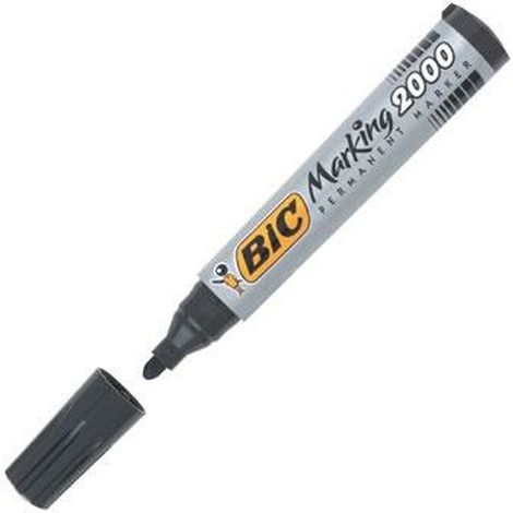 Bic marcador permanente marking 2000 punta redonda negro caja -12u- (1/3)