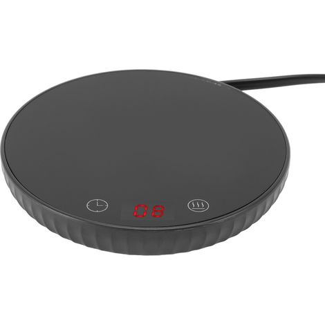 Tapis chauffant céramique noir, chargeur chauffant 55°C pour tasse à café, support chauffant à température constante, prise européenne (1/5)