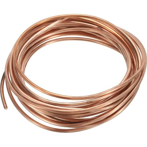 16 Pieds Solide Nu Cuivre Fil, 11 Jauge 99,9% Pure Cuivre Fil 3mm Doux Perles Fil Métal Plante Tige Cravates pour Bijoux Artisanat (5m) (1/5)