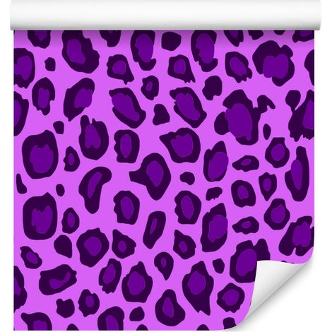 Papel pintado morado con estampado de piel de animal, color morado, parte superior morada, 50x1000 cm (1/5)