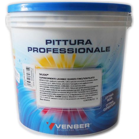 Skudo 14lt idro pittura quarzo acrilica grana fine alta copertura