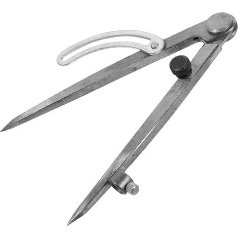 Compas Outil Multifonction Précis pour Cuir et Papier de Traçage en Acier Carbone Argenté 150mm Ailes pour Applications Industrielles (1/5)