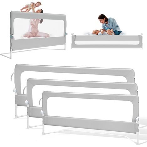 Randaco 3X Barriera pieghevole per lettino/letto per neonati/bambini Oxford Angolo 180° con cintura di fissaggio extra 1x150 cm, 2x180 cm