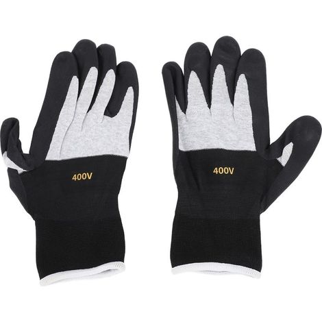 Gants d'électricien en caoutchouc isolants et antidérapants, résistants à une tension de 400 V, pour l'installation et la maintenance. (1/5)