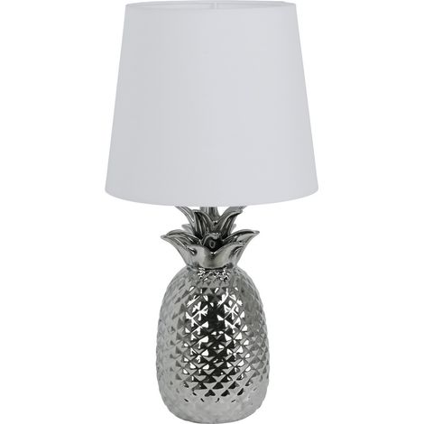 Naeve Ananas Lampe de table avec abat-jour rond conique chromé (1/5)