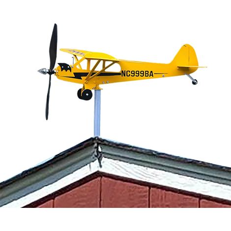 Girouette Décoration De Jardin en Métal Avion De Sculpture De Vent, Girouette Exterieur Moulin À Vent Avion De Girouette d'avion pour Jardin-20 18cm (1/5)