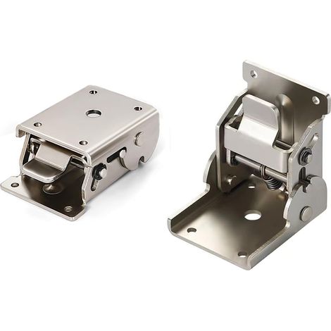 Shine Home Charnière de verrouillage de table pliante réglable de 0 à 90 degrés support en alliage de zinc avec bouton de verrouillage 63 mm x 50 mm (1 paire)