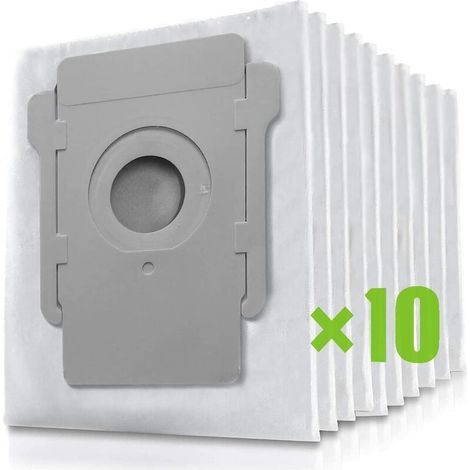 Ahlsen Pack de 10 bolsas Irobot Roomba i7, bolsas de polvo de repuesto para aspiradora iRobot Roomba i7 i7+ / i7 Plus E5 E6 E7 S9 S9+ (1/5)