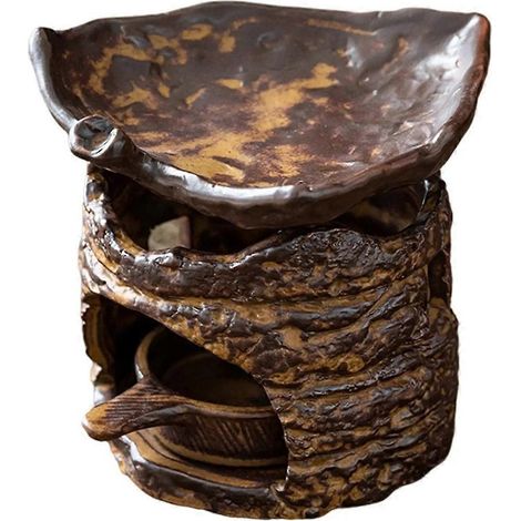 Brûleur de cire rétro, brûleur à huile, porte-bougie chauffe-plat, objet de décoration, cadeau (1/5)