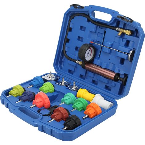 Testeur de fuites du système de refroidissement, kit de pression de radiateur 0-35 psl, outil de détection automobile, purge du liquide de refroidissement sous vide, joint de culasse, adaptateur de ré (1/5)