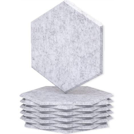 Lot de 12 panneaux insonorisants hexagonaux autocollants – 1700 g/m² haute densité – Indice NRC 0,9 pour réduction bruit – Installation facile