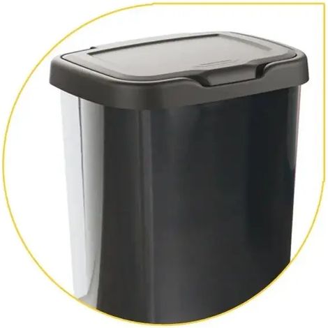 Pattumiera con pedale Jive nera 20 L