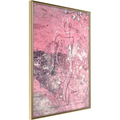 Affiche Murale Encadrée "Essence of Femininity" 21 x 30 cm Or