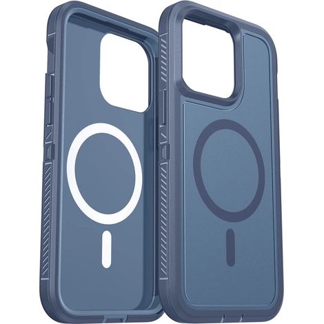 Funda para iPhone 15 Pro Max con marco, compatible con MagSafe, color azul. (1/4)