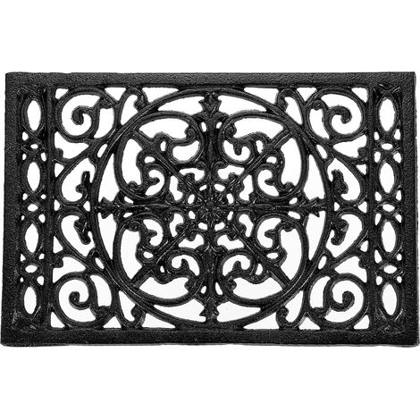 Rechteckiger Untersetzer – 1 Stück – Vintage-Schwarzes Gusseisen – Hitzebeständig und kratzfest – Für Küche und Esszimmer – 25,5 x 15,5 cm (1/5)