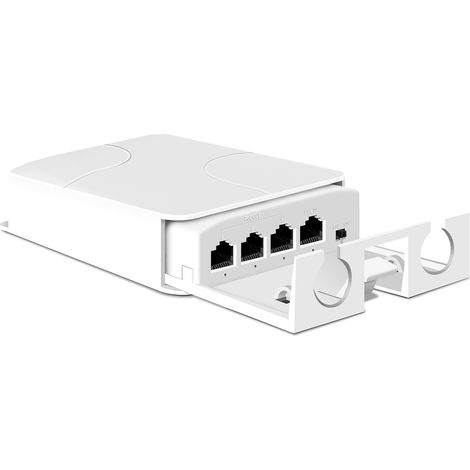 Extensión PoE externa JSSEVN, repetidor PoE de 1 a 3 con 100 Mbps, hasta 30 W, Plug & Play, compatible con IEEE802.3af/at, resistente al agua IP66, se extiende 100 m (1/5)