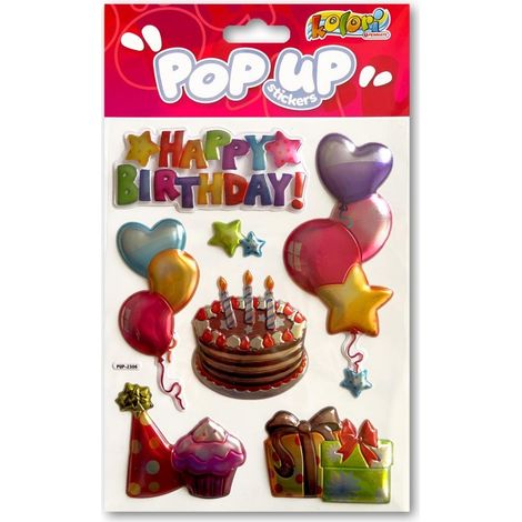 Pegatinas metálicas de cumpleaños