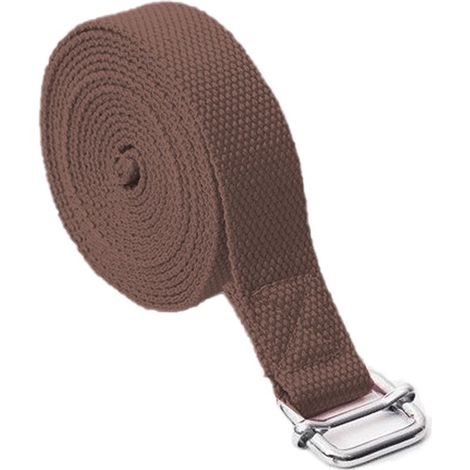 Yogagurt – Strapazierfähiges Nylon, 250 cm – Quadratische Metallschnallen – Für Dehnung, Flexibilität und Muskelaufbau – 1 Stück (1/5)