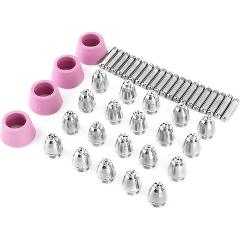 44 pièces/jeux de capuchons de protection de rechange pour mandrins de buses de torches de soudage, compatibles avec AG60/SG55 (1/5)