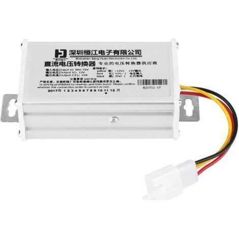 Transformateur adaptateur convertisseur DC 36V-72V vers 12V 10A 120W pour scooter électrique (1/5)