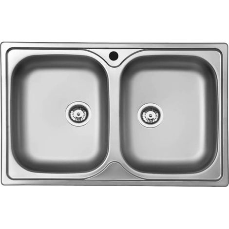 Fregadero encastrable 2 senos 79x50 Classic 170