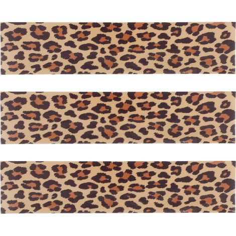 3pcs Edible Leopard Print Cake Border, 28x6.2cm Edible Leopard Cake Decorations Made of Sticky Rice Paper for Women's Animal Themed Birthday Party Supplies (1/5)