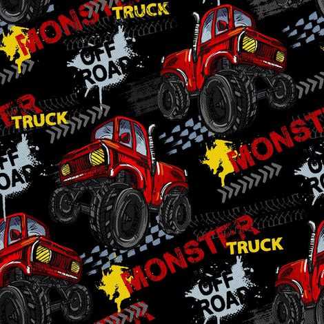 Tela Oxford para decoración de exteriores - Motivo Monster Truck (1/5)