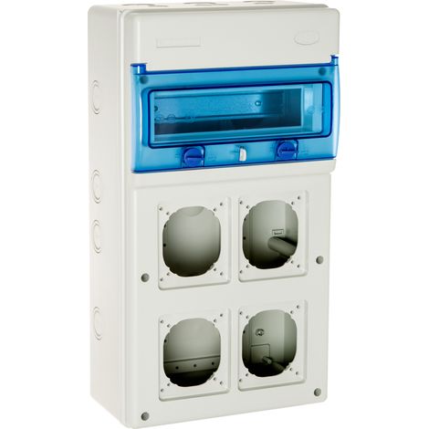 Solera – Coffret électrique étanche IP65 pour 4 prises – 1 rangée de 11 modules – Pré-perforé pour câblage rapide – Résistance IK08 - 1311pv4 (1/5)