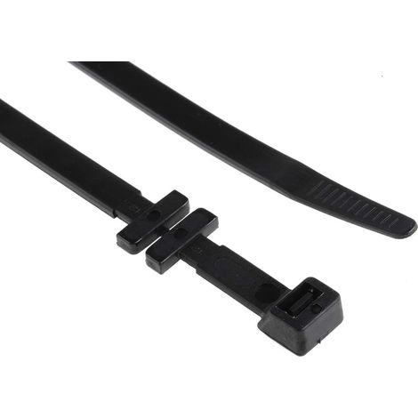 Serre-câble RS PRO Noir en Nylon 66, 320mm x 7,6 mm ( Prix pour Sachet de 100 )