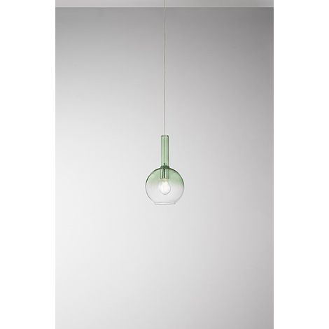 Suspension En Verre Borosilicate Vert Dégradé 1X40W E27, Design Moderne Avec Câble Réglable, Idéal Pour L'Éclairage Intérieur Par La Marque Perenz