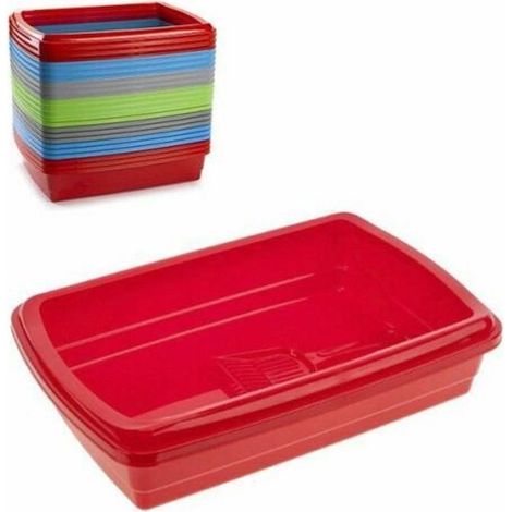 TrAdE Shop Traesio - Lettiera Per Gatti Gatto Rettangolare Con Paletta In Plastica Colorata -