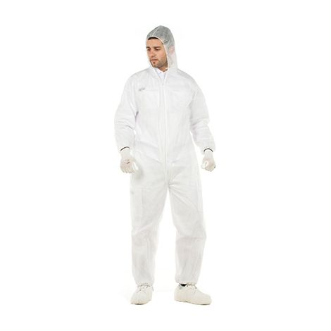 Buzo desechable blanco, fabricado en polipropileno, talla xl (1/2)