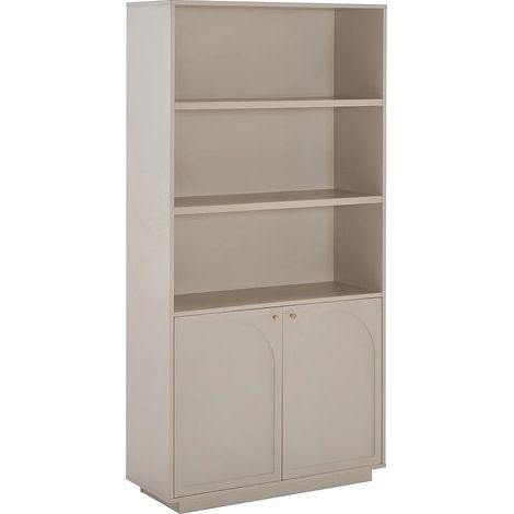 Libreria 2 ante e 3 nicchie Beige e dorato - VALONIRO (1/5)
