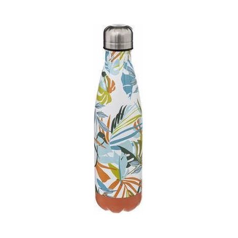 Iso Tropic Thermosflasche blau 500ml mit Blättern