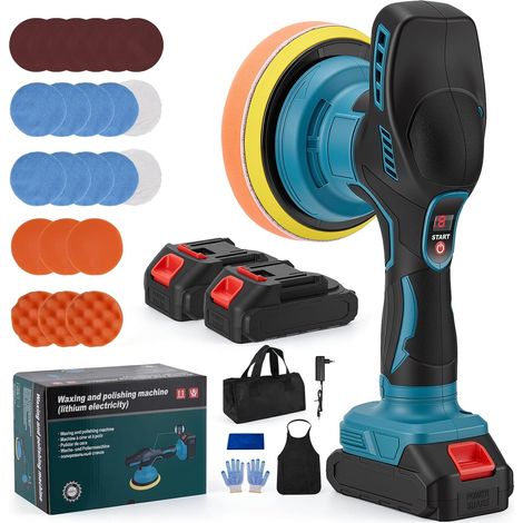Cordless Car Polisher with 2 Batteries, 8 Variable Speeds (1/5)