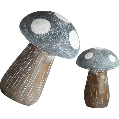 Pilzfigur Aus Kunstharz Gartenpilz Großem Und Kleinem Pilz (1/5)