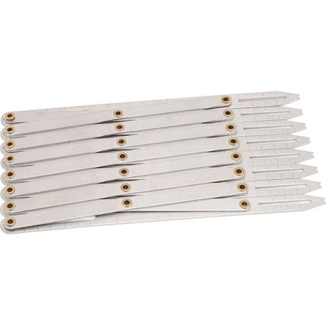 Gabarit de couture extensible en aluminium à 8 têtes, guide-boutons, séparateur d'espace égal, outil de couture pour boutons, plis et travaux manuels. Gabarit de couture uniquement. (1/5)