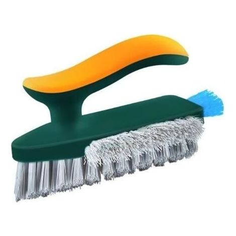 Lot de 2 brosses à récurer - En plastique - Avec poils denses - Brosse de nettoyage pour sol, tapis, carrelage, salle de bains (1/4)