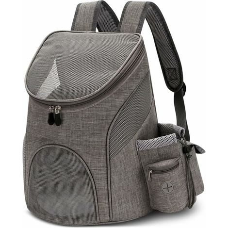 Cat Backpack Carrier Bag for Dog Small Animals for Hiking Train Travel Car Restaurant Foldable Portable Backpack Pets Up to 12 KG Gray (1/5)