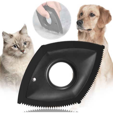 Raclette pour eliminer les poils danimaux outil pratique pour retirer les poils de chien et chat sur toutes les surfaces (1/5)