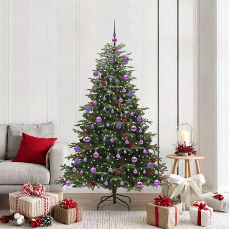 Künstlicher Weihnachtsbaum mit 300 LEDs mit Ständer Grün 180 cm (1/5)