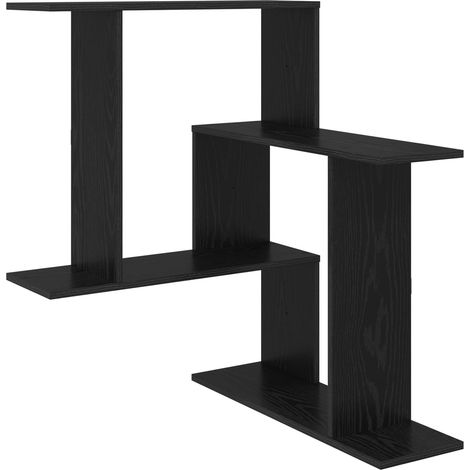 Wandregal Schwarze Eiche 67 x 67 x 87 cm Holzwerkstoff vidaXL (1/5)