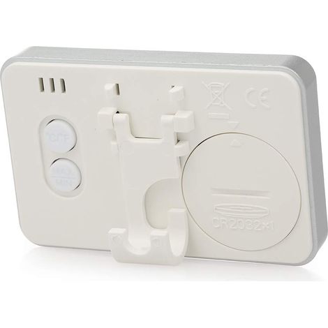 Termómetro digital LCD para refrigerador y congelador, alerta de escarcha, soporte ajustable para uso doméstico, color blanco. (1/5)