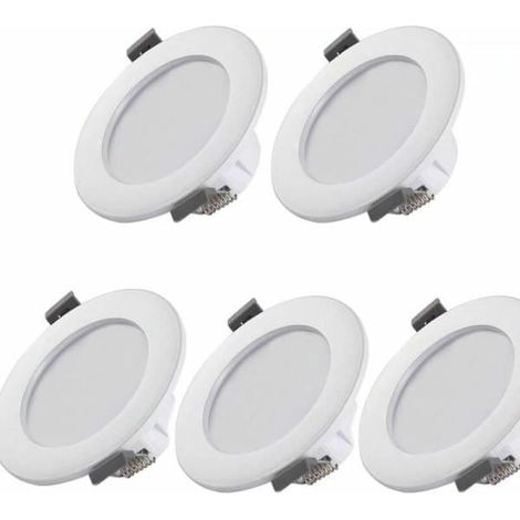 Spot encastré de salle de bain à 5 LED, IP44, 25 mm Ø85 mm (1/5)