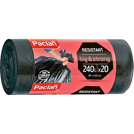 058365 134763 Paclan Big&Strong bags Black 240L 20 pz. 40 my (1/2)