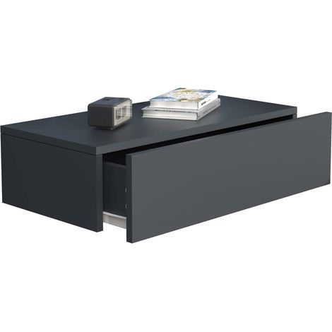 Table de nuit Usal H. 15 x L. 60 x P. 30 cm Anthracite